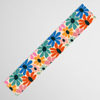 Retro Fun Floral - Rainbow color Table Runner Gallery Image 3