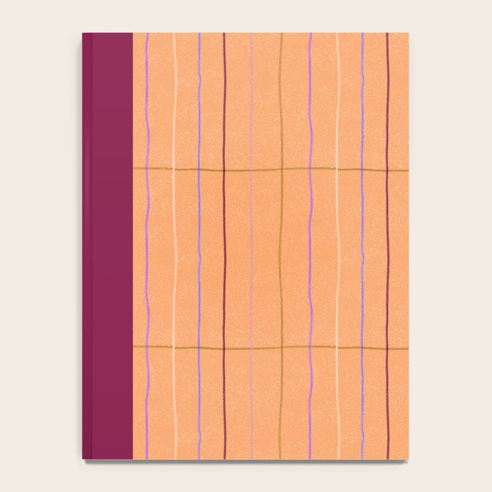 Textured Picnic Pattern in Calm Peach Notebook Gallery Image 4