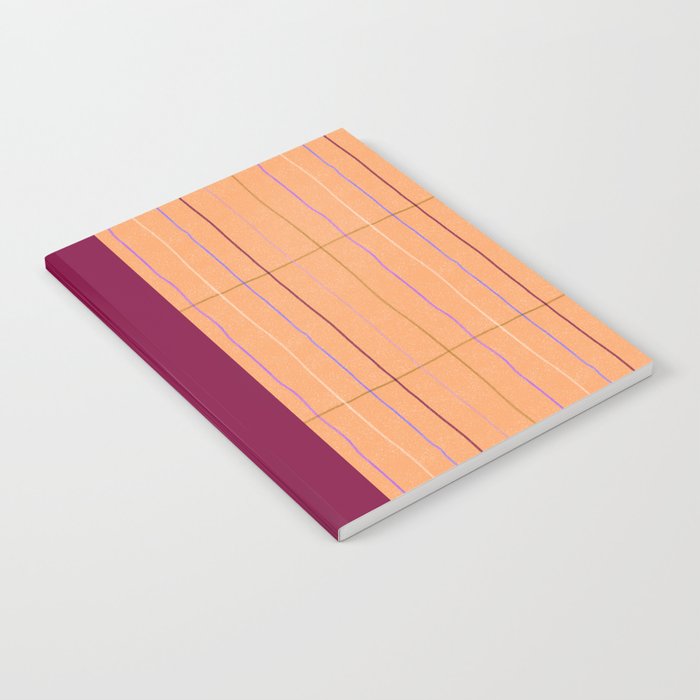 Textured Picnic Pattern in Calm Peach Notebook Gallery Image 1