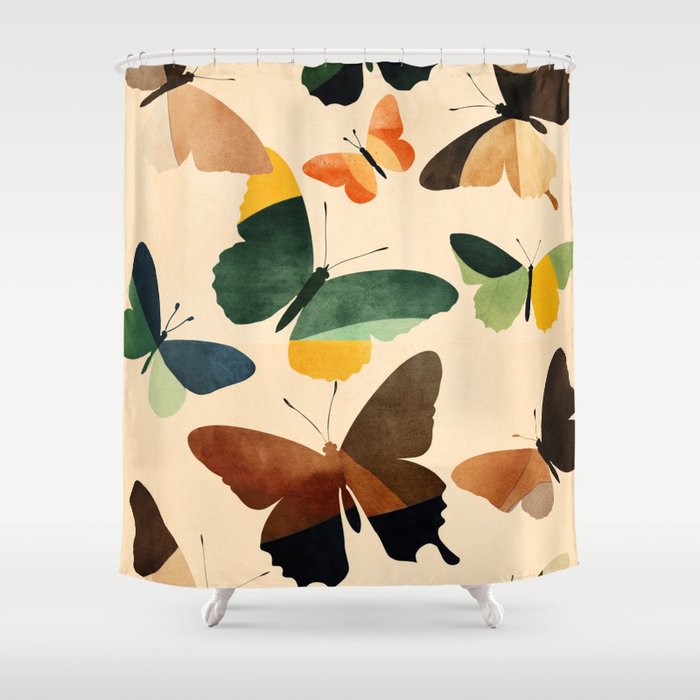 Beautiful Butterflies 1 Shower Curtain Gallery Image 1