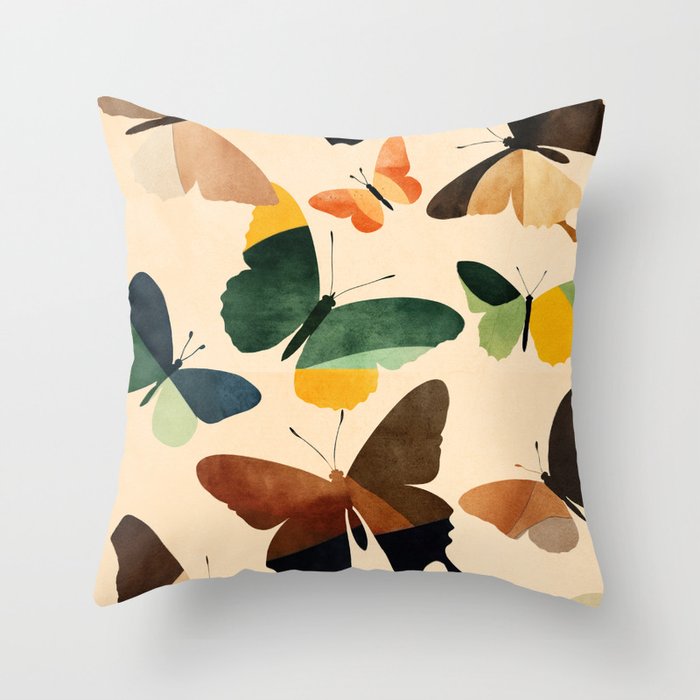 Beautiful Butterflies 1 Throw Pillow Gallery Image 1