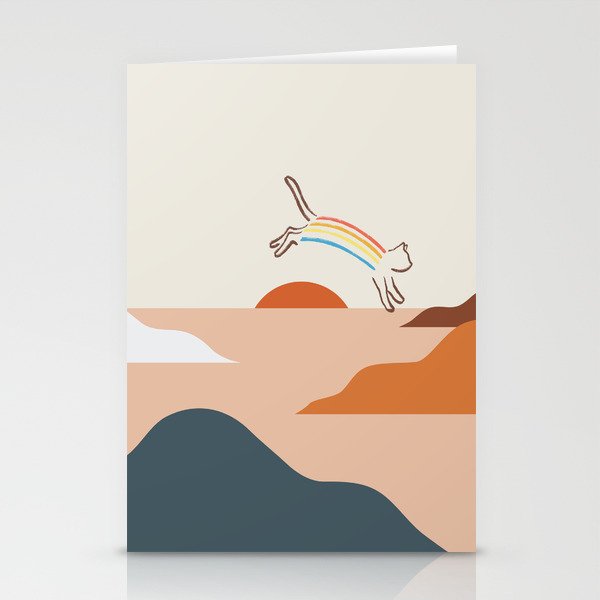 Cat Landscape 31C Stationery Card Gallery Image 1