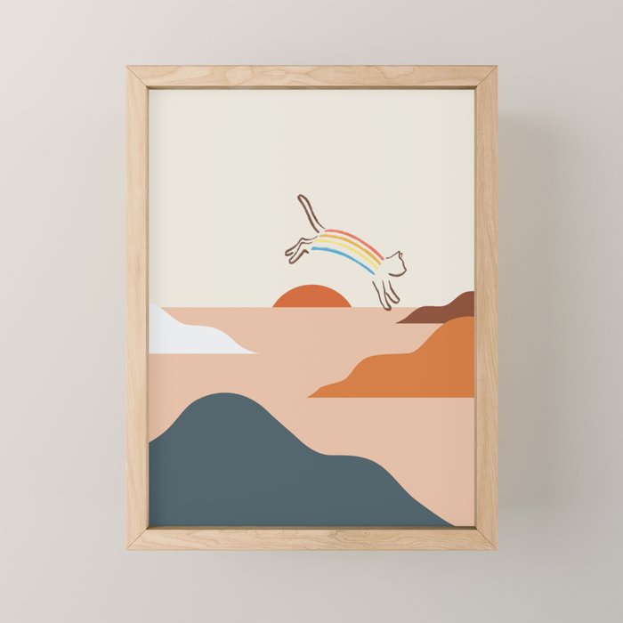 Cat Landscape 31C Mini Art Print Gallery Image 1