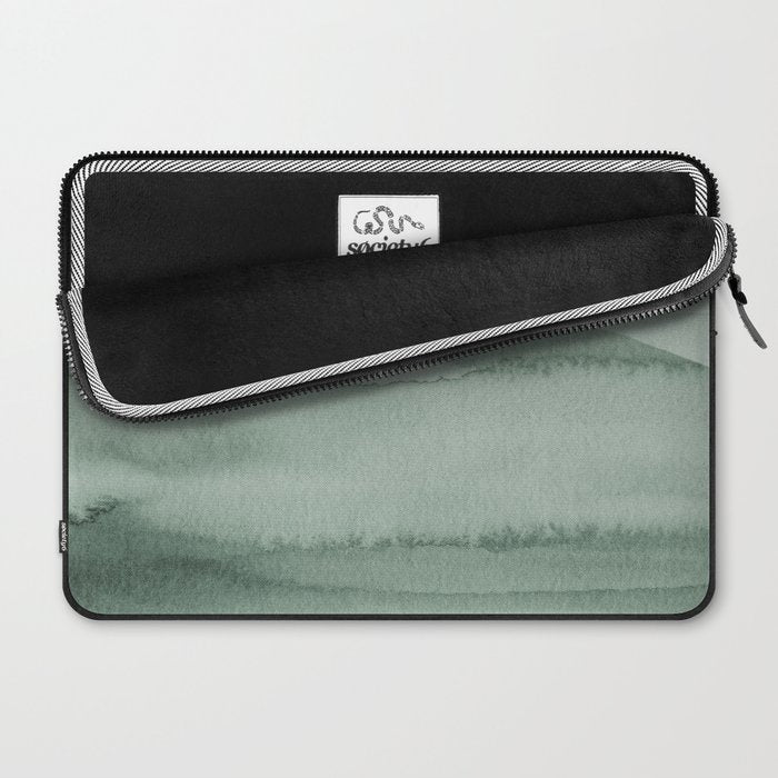 Abstract 1 Watercolor Sage Green Art Print By LandSartprints Laptop Sleeve Gallery Image 2