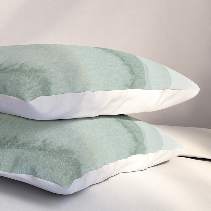 Abstract 1 Watercolor Sage Green Art Print By LandSartprints Pillow Sham Gallery Image 3