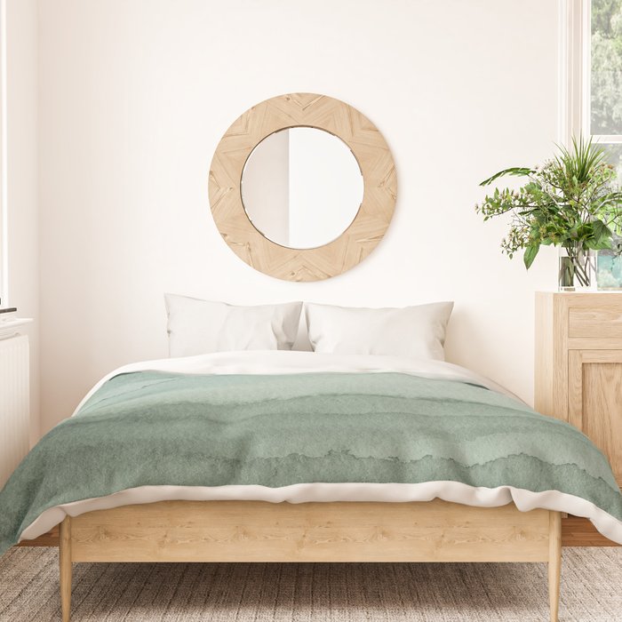 Abstract 1 Watercolor Sage Green Art Print By LandSartprints Duvet Cover Gallery Image 3