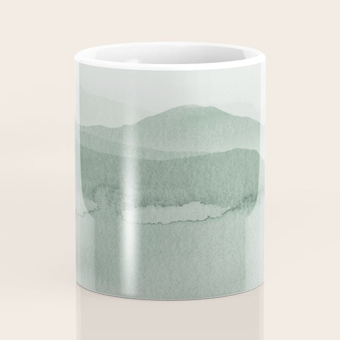 Abstract 1 Watercolor Sage Green Art Print By LandSartprints Coffee Mug Gallery Image 4