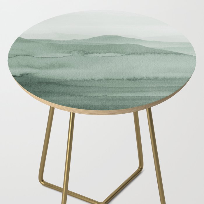 Abstract 1 Watercolor Sage Green Art Print By LandSartprints Side Table Gallery Image 2