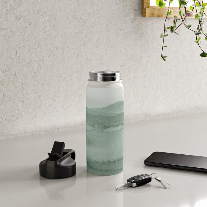 Abstract 1 Watercolor Sage Green Art Print By LandSartprints Water Bottle Gallery Image 4