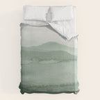 Abstract 1 Watercolor Sage Green Art Print By LandSartprints Duvet Cover Gallery Image 6