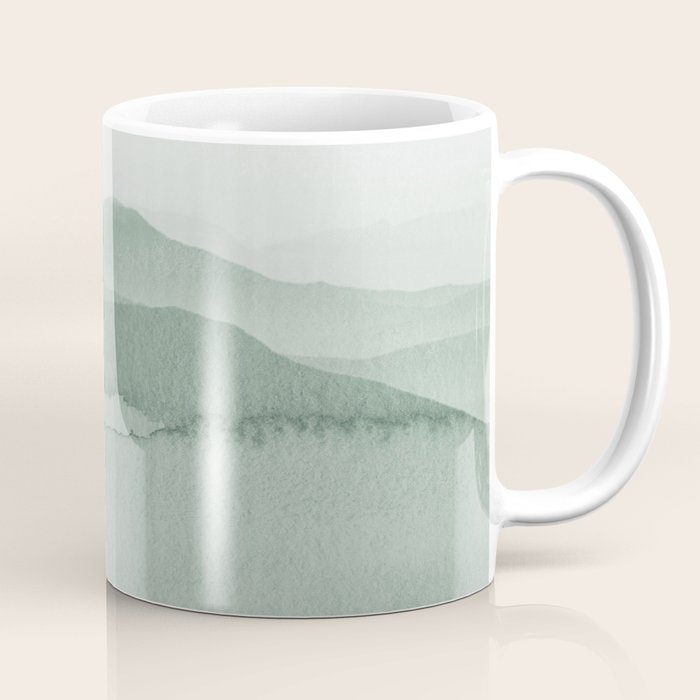 Abstract 1 Watercolor Sage Green Art Print By LandSartprints Coffee Mug Gallery Image 1