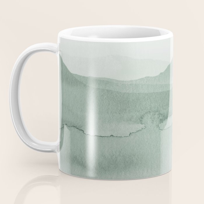 Abstract 1 Watercolor Sage Green Art Print By LandSartprints Coffee Mug Gallery Image 3