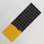 Sunkissed Gold | Warp Grid: Midnight Black Edition Yoga Mat Gallery Image 1