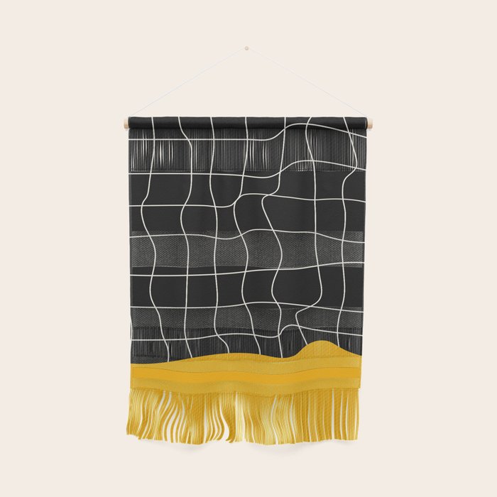 Sunkissed Gold | Warp Grid: Midnight Black Edition Wall Hanging Gallery Image 1