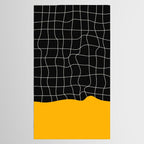 Sunkissed Gold | Warp Grid: Midnight Black Edition Tablecloth Gallery Image 2