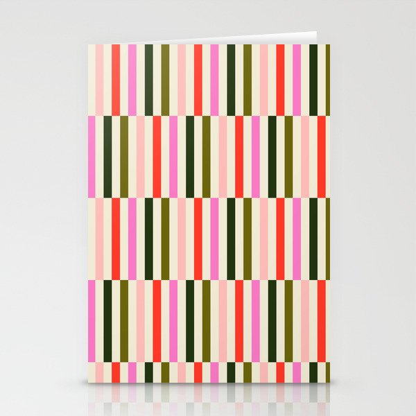 Holly Jolly Stripes Stationery Card Gallery Image 2