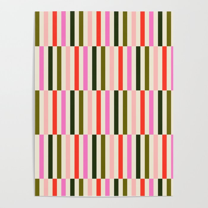Holly Jolly Stripes Poster Gallery Image 4
