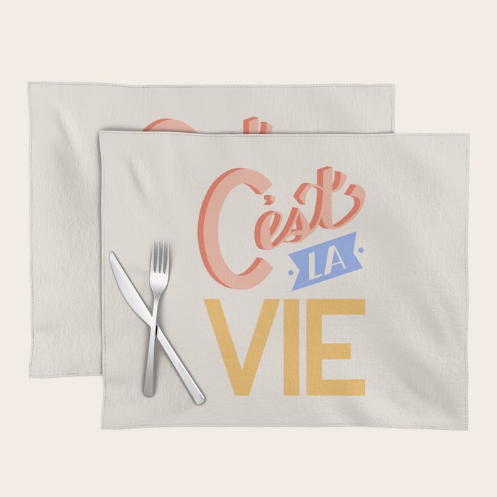Retro C'est La Vie Placemat Gallery Image 1