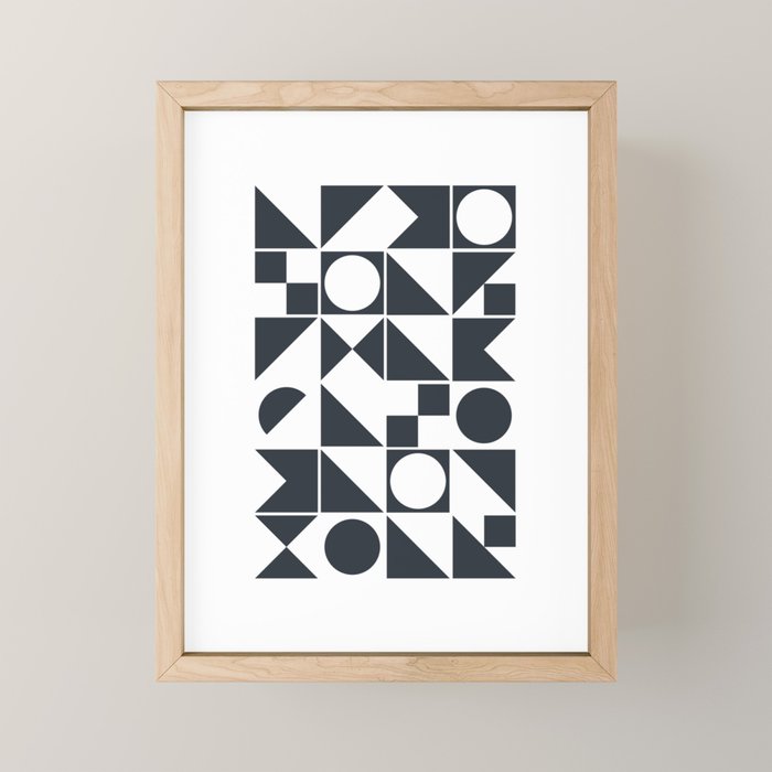 Mid Century Geometric 10 Mini Art Print Gallery Image 1