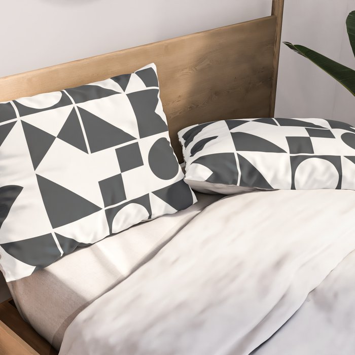 Mid Century Geometric 10 Pillow Sham Gallery Image 2