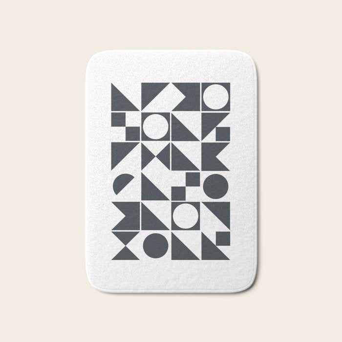 Mid Century Geometric 10 Bath Mat Gallery Image 1