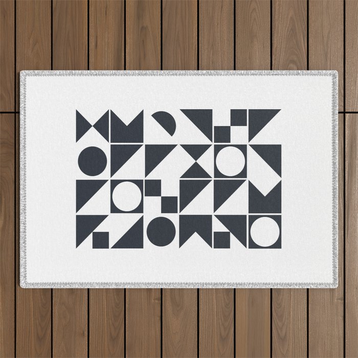 Mid Century Geometric 10 Outdoor Rug Gallery Image 1
