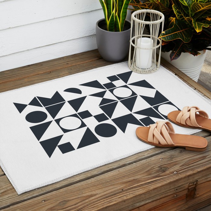 Mid Century Geometric 10 Outdoor Rug Gallery Image 2