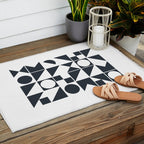 Mid Century Geometric 10 Outdoor Rug Gallery Image 2