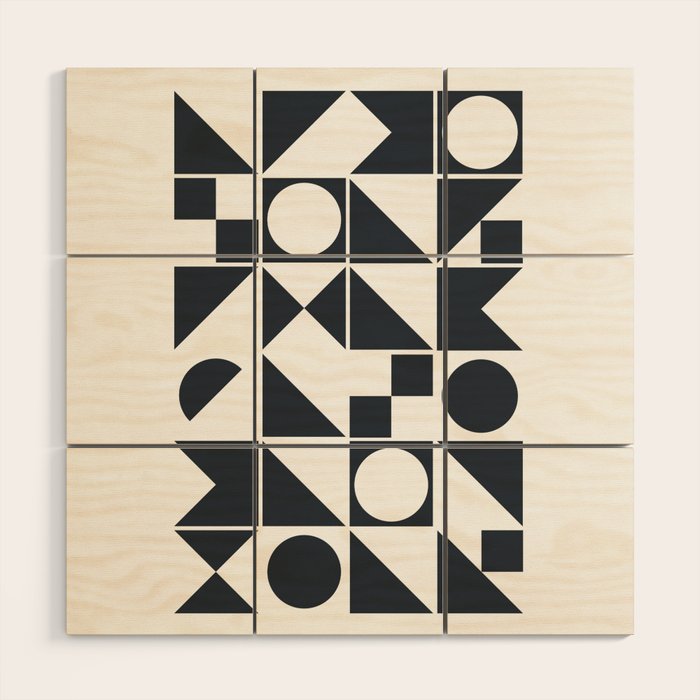 Mid Century Geometric 10 Wood Wall Art Gallery Image 1