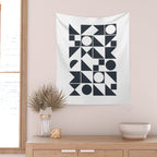 Mid Century Geometric 10 Wall Tapestry Gallery Image 2