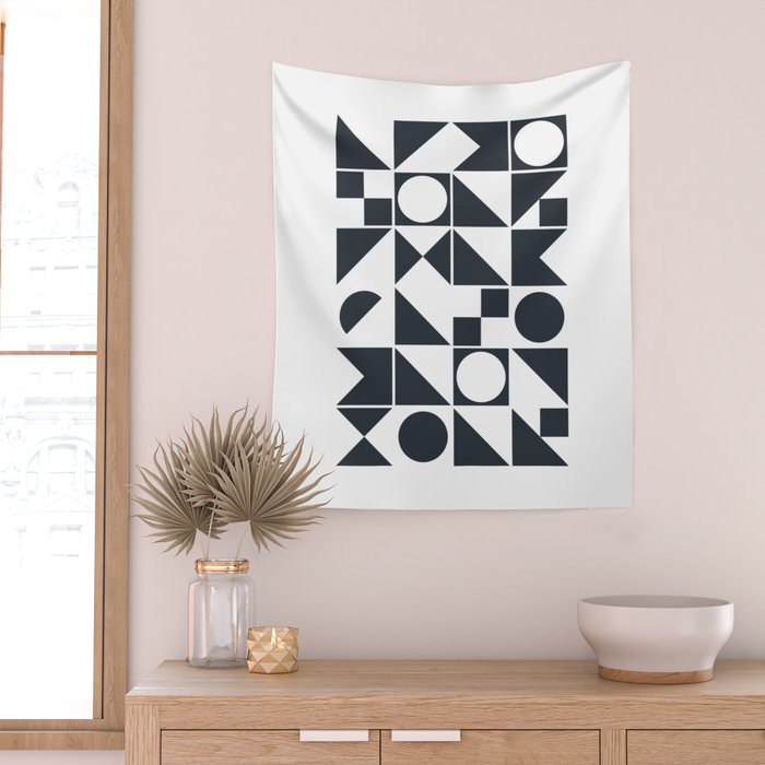 Mid Century Geometric 10 Wall Tapestry Gallery Image 2