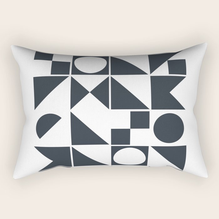 Mid Century Geometric 10 Rectangular Pillow Gallery Image 1