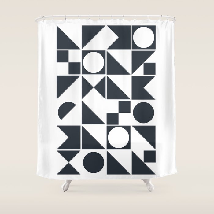 Mid Century Geometric 10 Shower Curtain Gallery Image 1