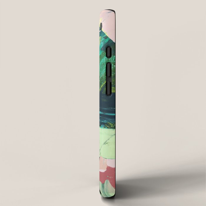 Hopeful[4] - a bright mixed media abstract piece iPhone Case Gallery Image 2