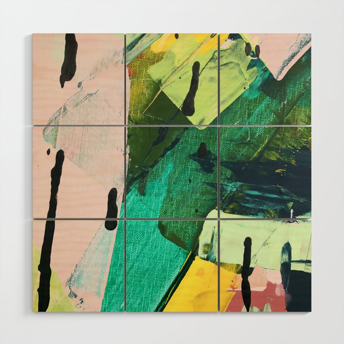 Hopeful[4] - a bright mixed media abstract piece Wood Wall Art Gallery Image 1