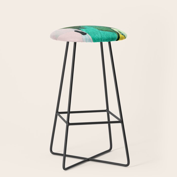 Hopeful[4] - a bright mixed media abstract piece Stool Gallery Image 1
