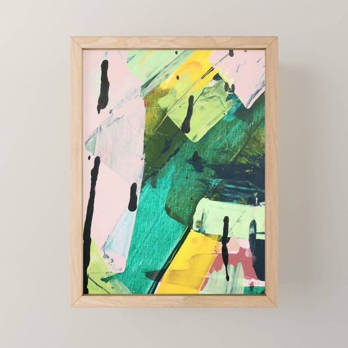 Hopeful[4] - a bright mixed media abstract piece Mini Art Print Gallery Image 1