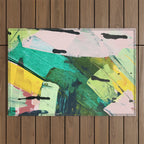 Hopeful[4] - a bright mixed media abstract piece Outdoor Rug Gallery Image 1