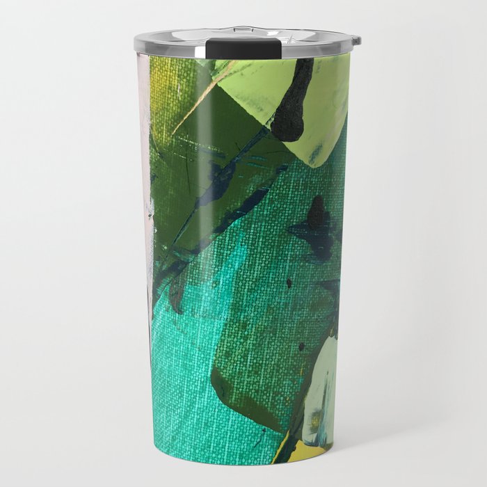 Hopeful[4] - a bright mixed media abstract piece Travel Mug Gallery Image 1