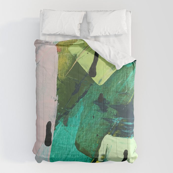 Hopeful[4] - a bright mixed media abstract piece Comforter Gallery Image 6