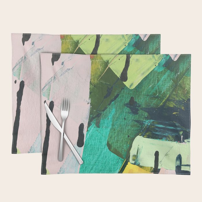 Hopeful[4] - a bright mixed media abstract piece Placemat Gallery Image 1