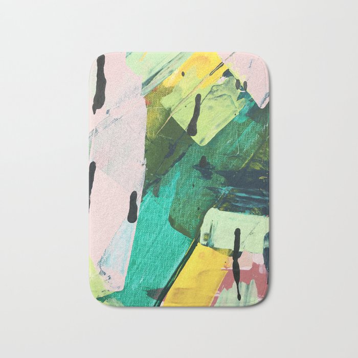 Hopeful[4] - a bright mixed media abstract piece Bath Mat Gallery Image 1