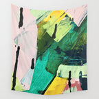 Hopeful[4] - a bright mixed media abstract piece Wall Tapestry Gallery Image 4