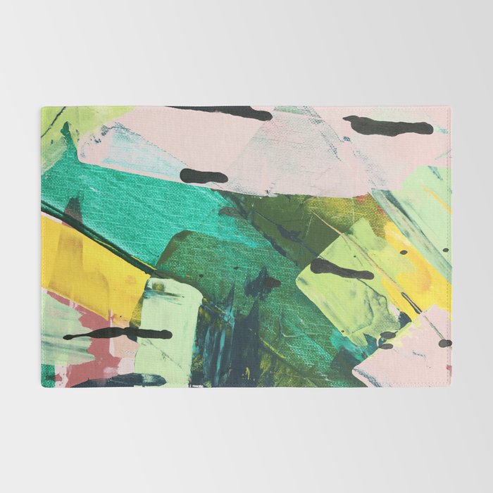 Hopeful[4] - a bright mixed media abstract piece Rug Gallery Image 2