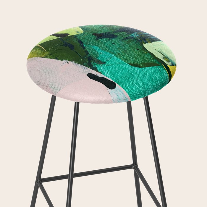 Hopeful[4] - a bright mixed media abstract piece Stool Gallery Image 2