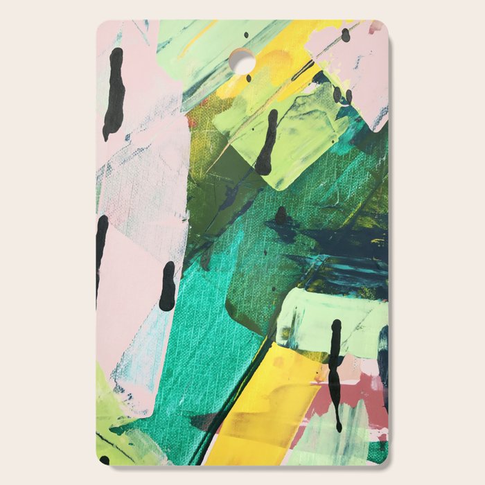 Hopeful[4] - a bright mixed media abstract piece Cutting Board Gallery Image 1