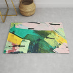 Hopeful[4] - a bright mixed media abstract piece Rug Gallery Image 1