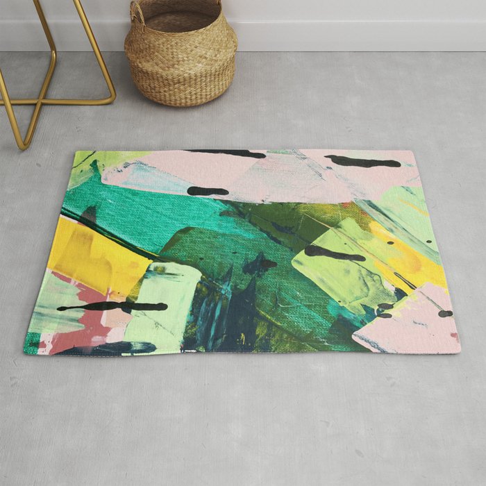 Hopeful[4] - a bright mixed media abstract piece Rug Gallery Image 1