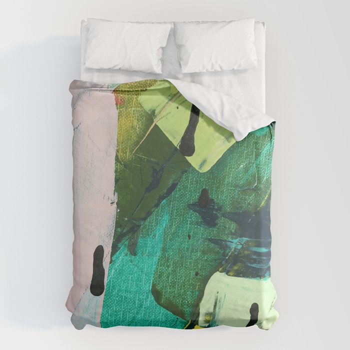 Hopeful[4] - a bright mixed media abstract piece Duvet Cover Gallery Image 6