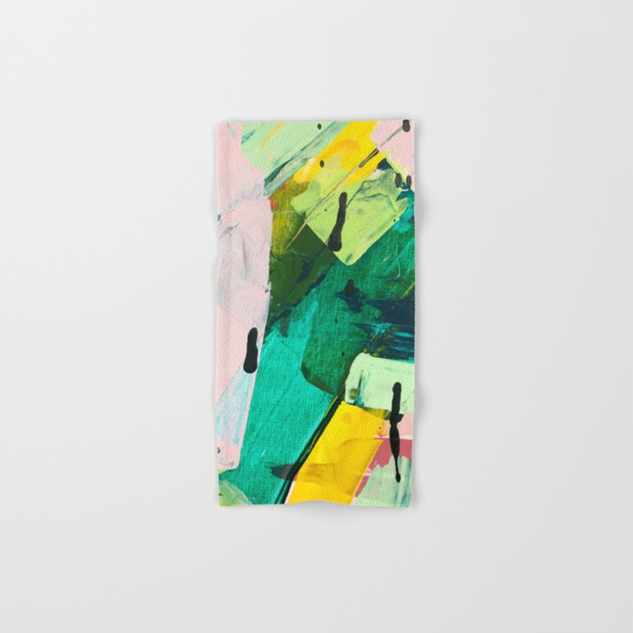 Hopeful[4] - a bright mixed media abstract piece Bath Towel Gallery Image 1